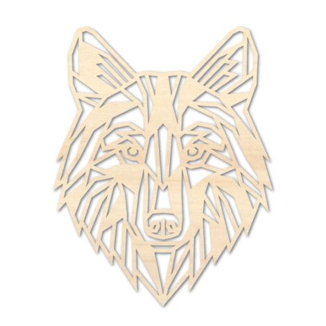 Houten Wolf wanddecoratie - Luxigo - Lasergesneden producten