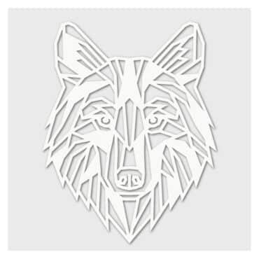 Houten Wolf wanddecoratie - Luxigo - Lasergesnden producten