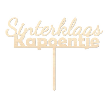Sinterklaas Kapoentje - Caketopper Hout Wood