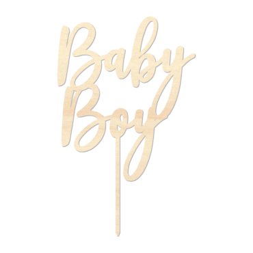 BabyBoy - Caketopper Hout Wood