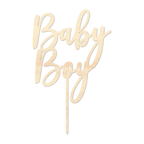 BabyBoy - Caketopper Hout Wood