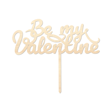 Be my Valentine 2 - Caketopper Hout Wood