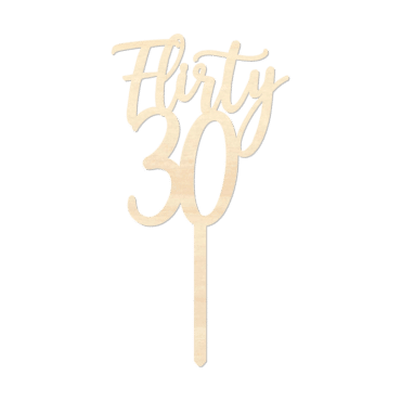 Flirty30 - Caketopper Hout Wood