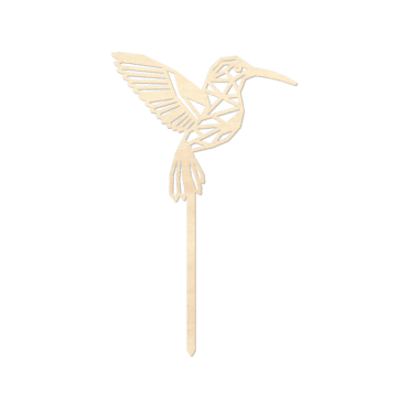 Houten caketopper Kolibrie